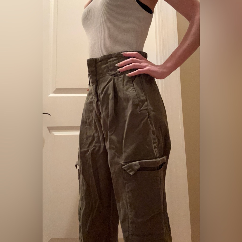 High waist cargo pants
